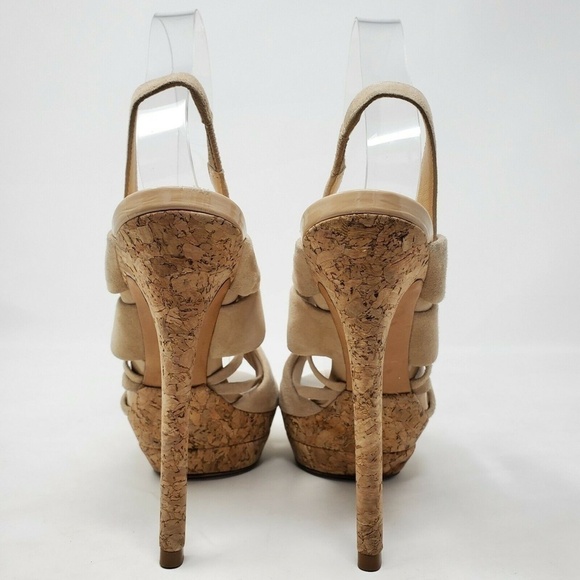 Alexandre Birman Bow Suede Nude Beige Heels - Picture 5 of 10